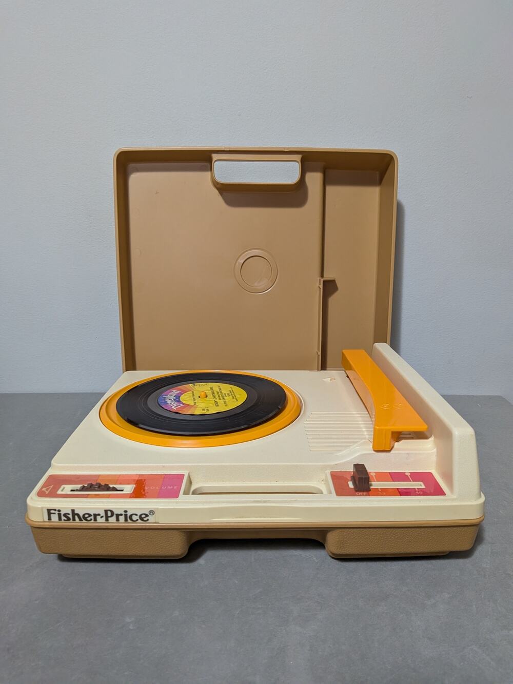 Fisher Price Vintage Record Player 1978 Turntable w/ Mickey's Christmas Carol